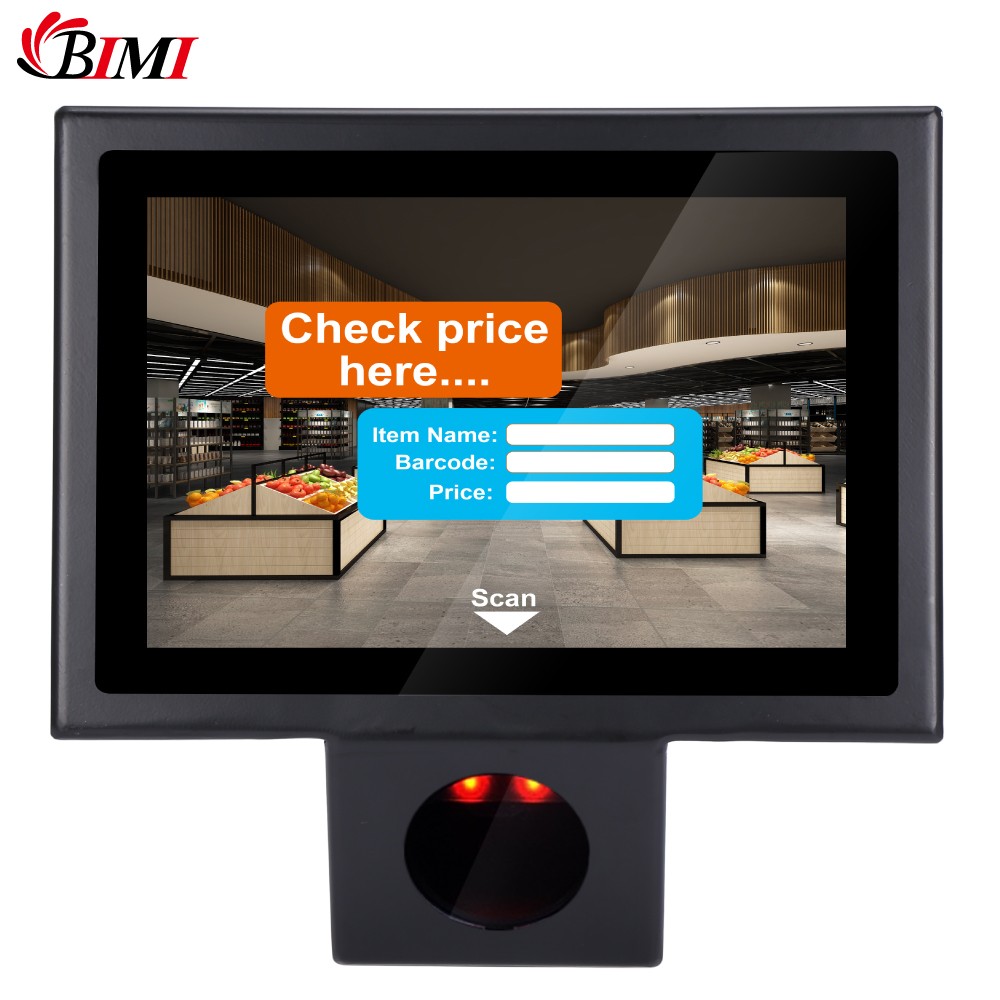 10.1inch android/windows system price checker with barcode scanner