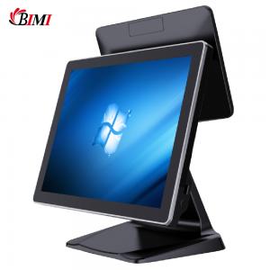15inch aluminium alloy base dual screen touch pos systems